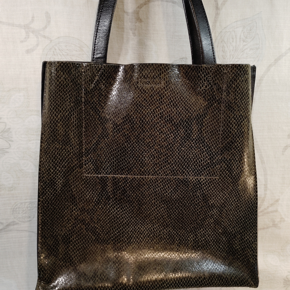 Banana Republic Black Snake Print Tote - Picture 3 of 4